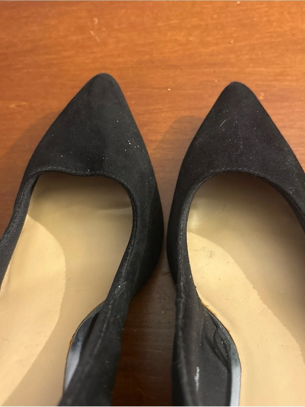 Time and Tru Black Suede Pointed Toe Pumps